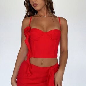 White Fox I Want Your Love Bustier Top NWT